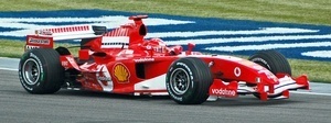 Michael Schuhmacher in the Ferrari