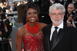 George Lucas with wife Mellody Hobson